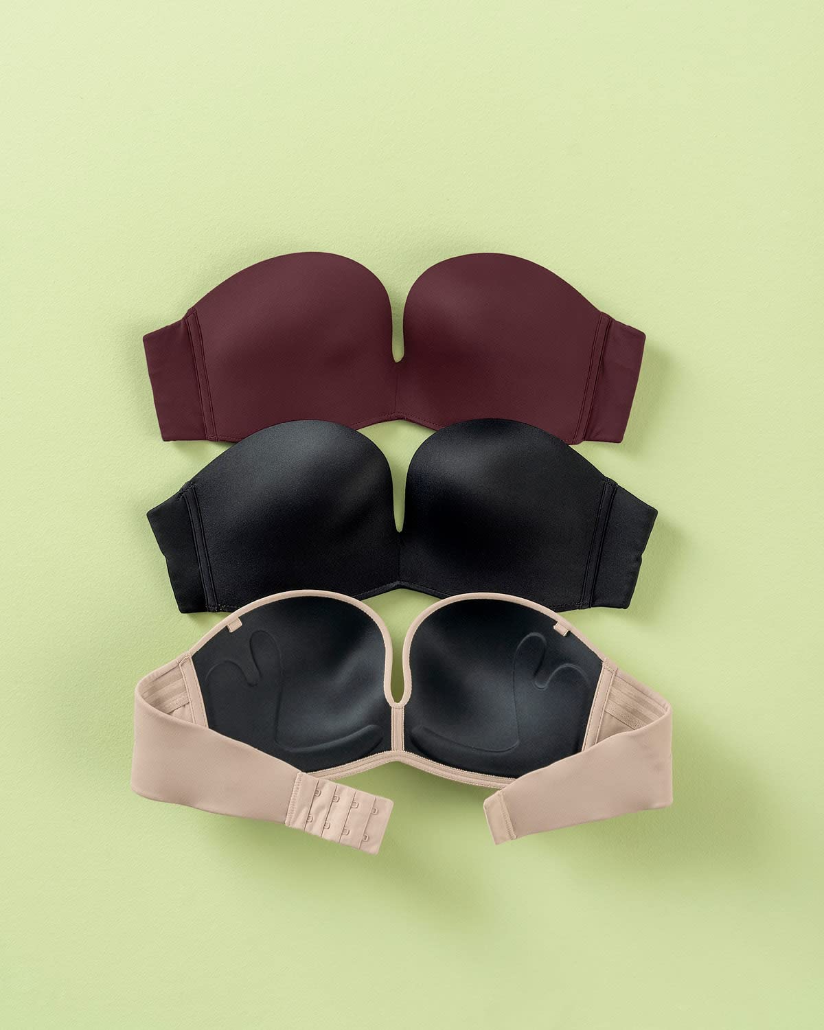 Leonisa Anti-Slip Strapless Wireless Push Up Bra for Women - Comfortable Invisible Support for Wedding Dresses, Evening Gowns & Formal Wear