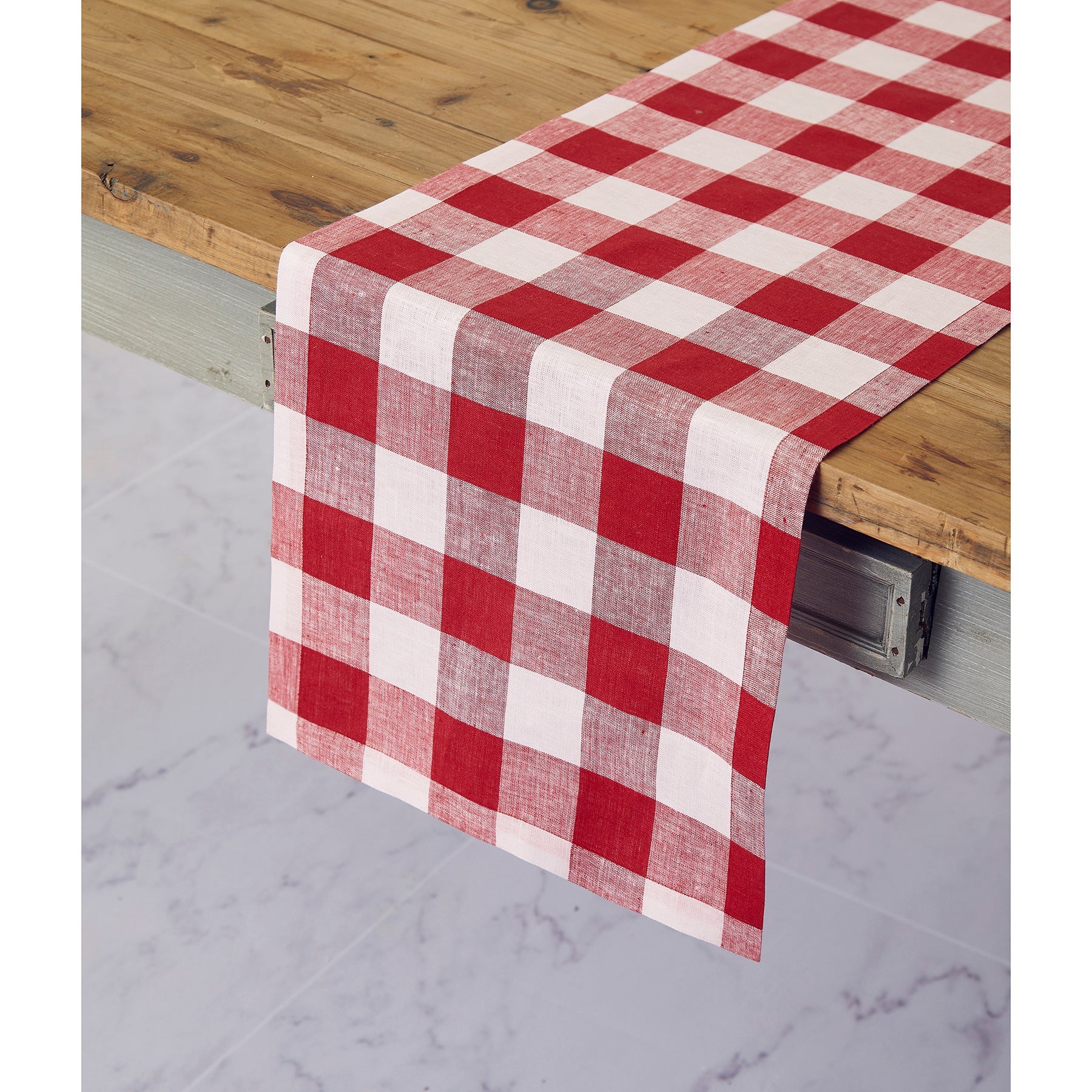 Buffalo Check Plaid Table Runner - Christmas Holiday Farmhouse Dining Decor for Kitchen, Dining Room, and Party Decorations