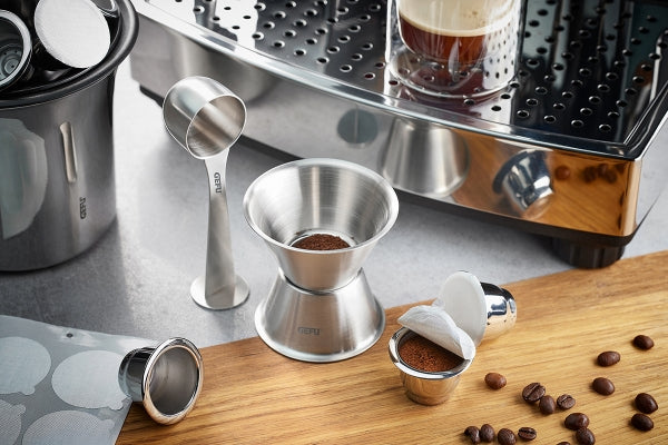 Premium Stainless Steel Coffee Funnel and Measuring Spoon Set - Perfect for Pour Over, Espresso, and French Press Brewing