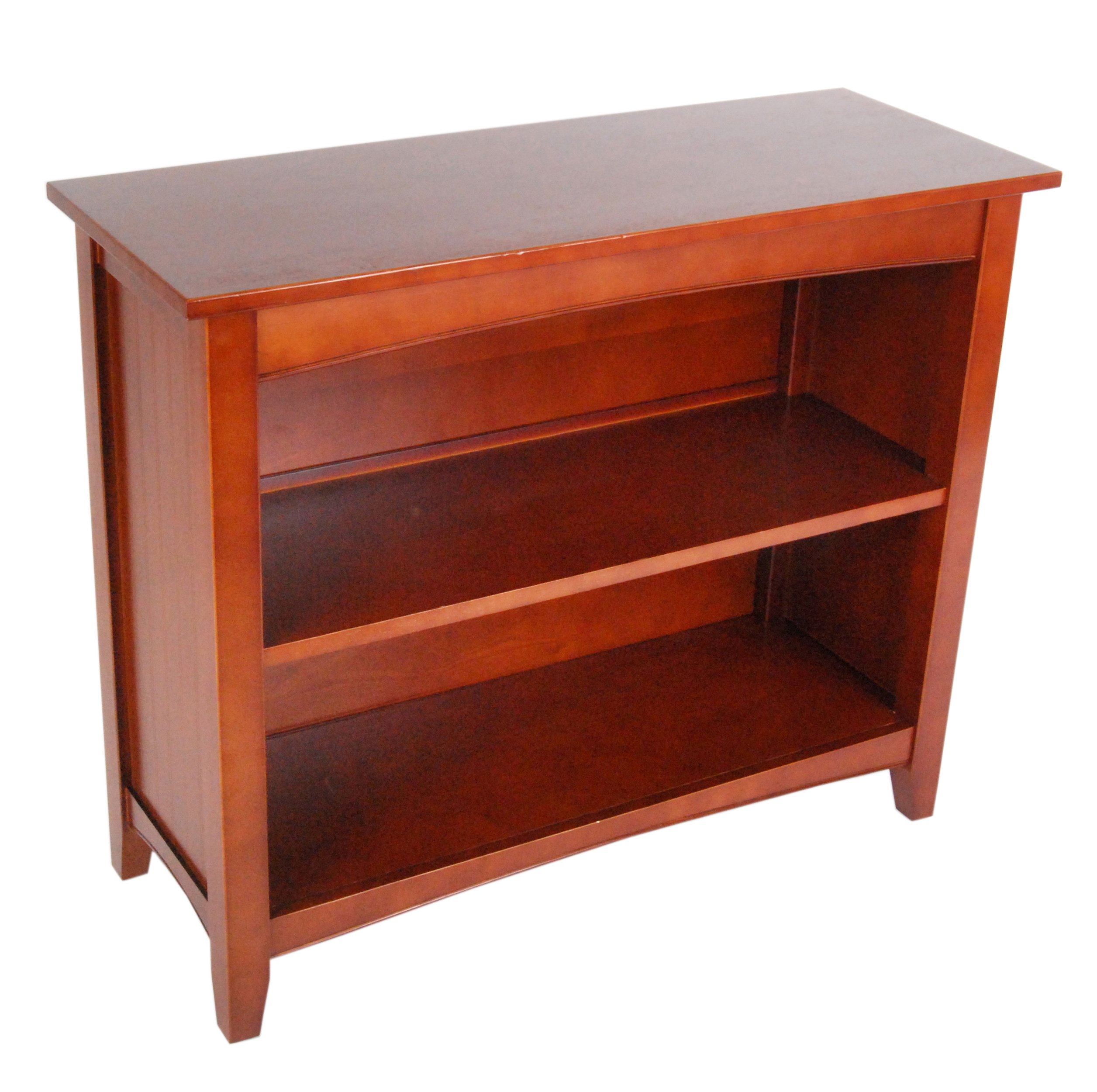 Alaterre Shaker Cottage Bookcase with 2 Shelves - Solid Cherry Wood Bookshelf for Living Room, Bedroom & Office - Rustic Home Decor Storage Furniture for Books, Decor & Essentials