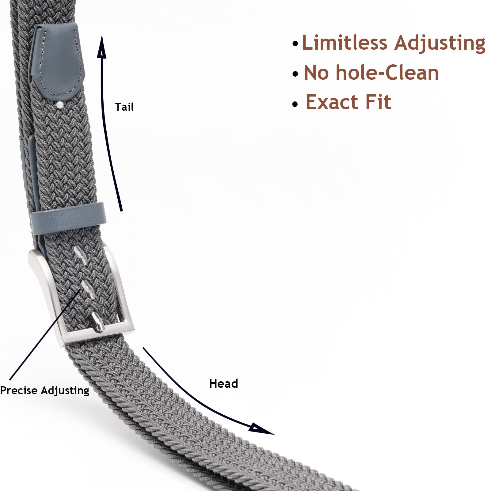Men's Stretch Belt - Adjustable Woven Elastic Braided Web Belt for Casual Wear, Golf, Hunting, Pants & Jeans | Perfect for Outdoor Activities & Everyday Comfort