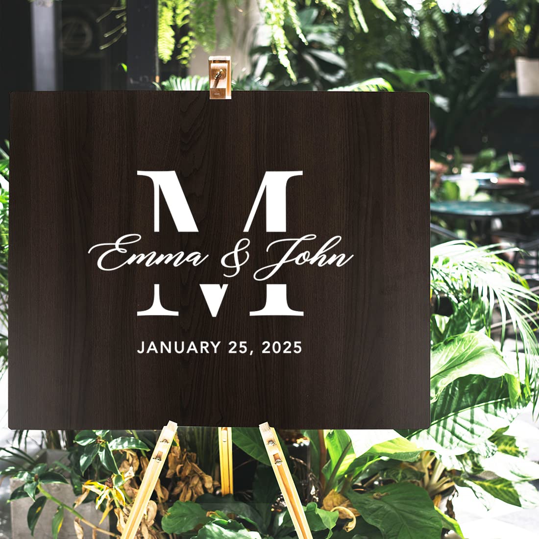 Custom Large Wooden Welcome Sign for Wedding - 16