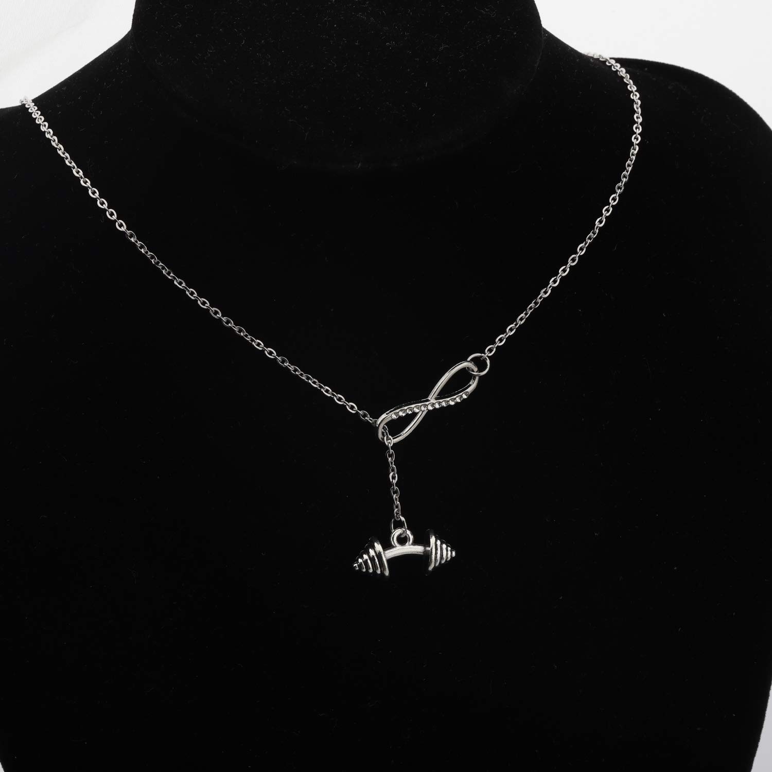 BEKECH Bodybuilding Jewelry - Weightlifting Pendant Necklace for Men & Women - Gym Jewelry for Fitness Enthusiasts - Perfect Bodybuilder Gift & Workout Accessory - Ideal for Weight Training, CrossFit, and Powerlifting
