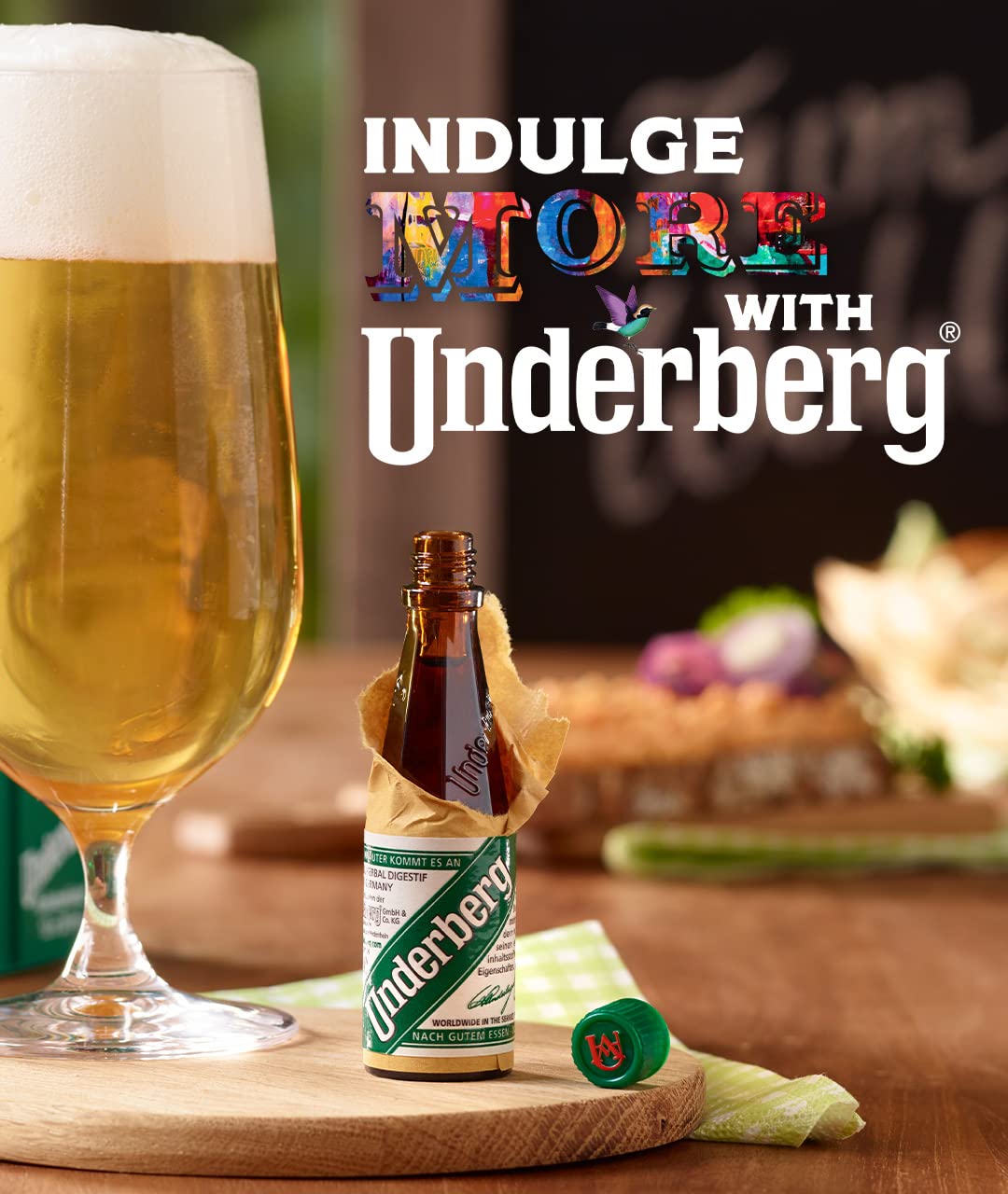 Underberg Digestive Bitters - Pack of 12 Small Herbal Liqueur Bottles for After-Meal Digestive Aid | Perfect for Bars, Restaurants & Home Use After Heavy Meals
