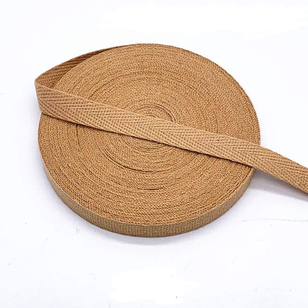 10mm DIY Cotton Webbing - Herringbone Twill Tape Ribbon for Sewing, Belting & Apron Making (45 Yards) - Perfect for Crafting, DIY Projects & Fashion Accessories