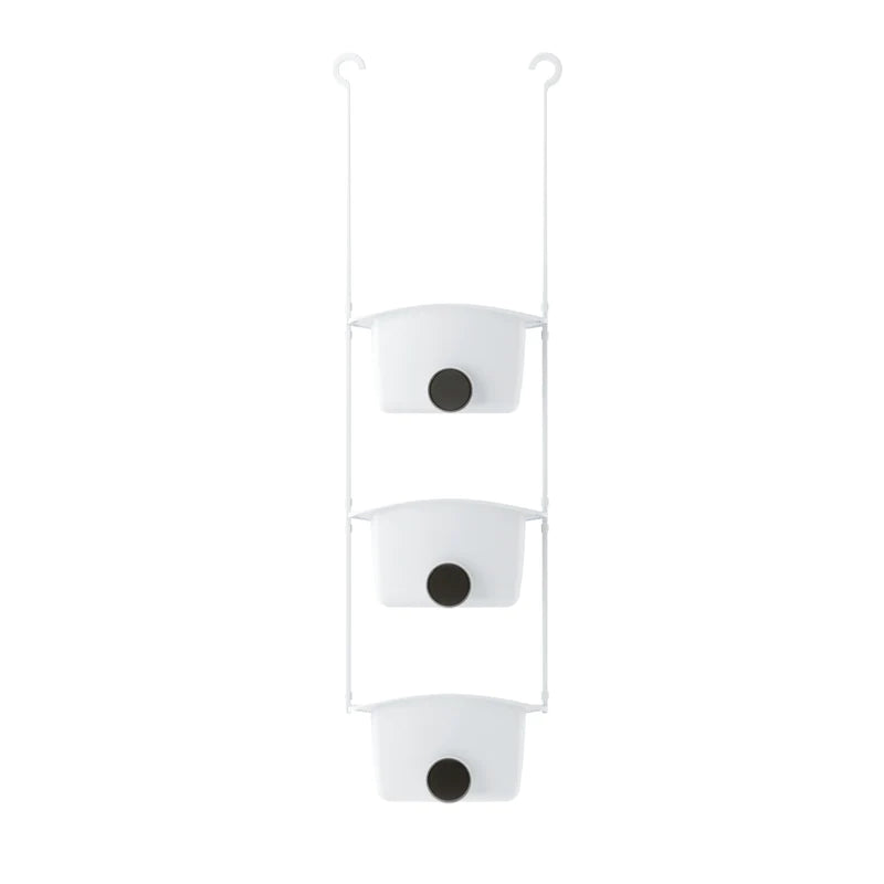 Flexible Shower Storage Bins - White | Bathroom Organizer for Shampoo, Soap & Toiletries | Perfect for Small Spaces & Apartment Living