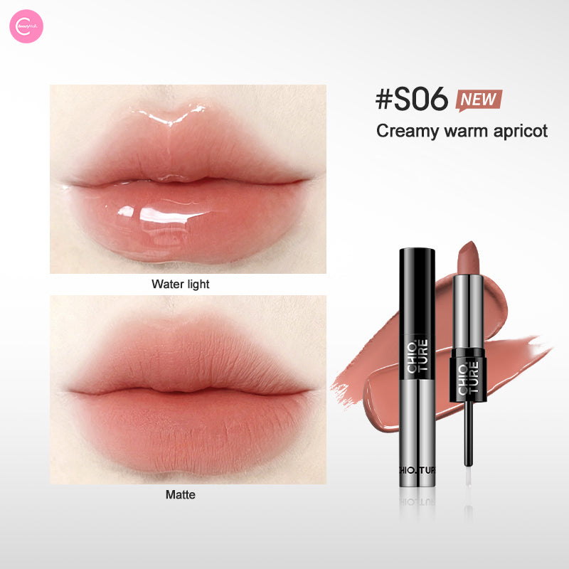 CHIOTURE Dual Ended Lipstick Set - Waterproof & Long Lasting Lip Color for Rainy Days & Outdoor Activities