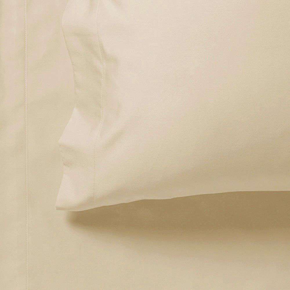 1000TC Ultra Soft Fitted Sheet & Pillowcase Set - King Single Size Bed Sheets in Beige | Luxury Bedding for Hotels, Guest Rooms & Master Bedrooms