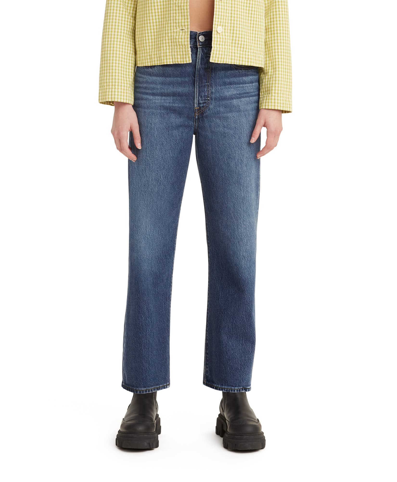 Levi's Women's Premium Ribcage Straight Ankle Jeans - High Waist Slim Fit Denim Pants for Casual & Work Outfits | Perfect for Everyday Wear, Office & Date Nights
