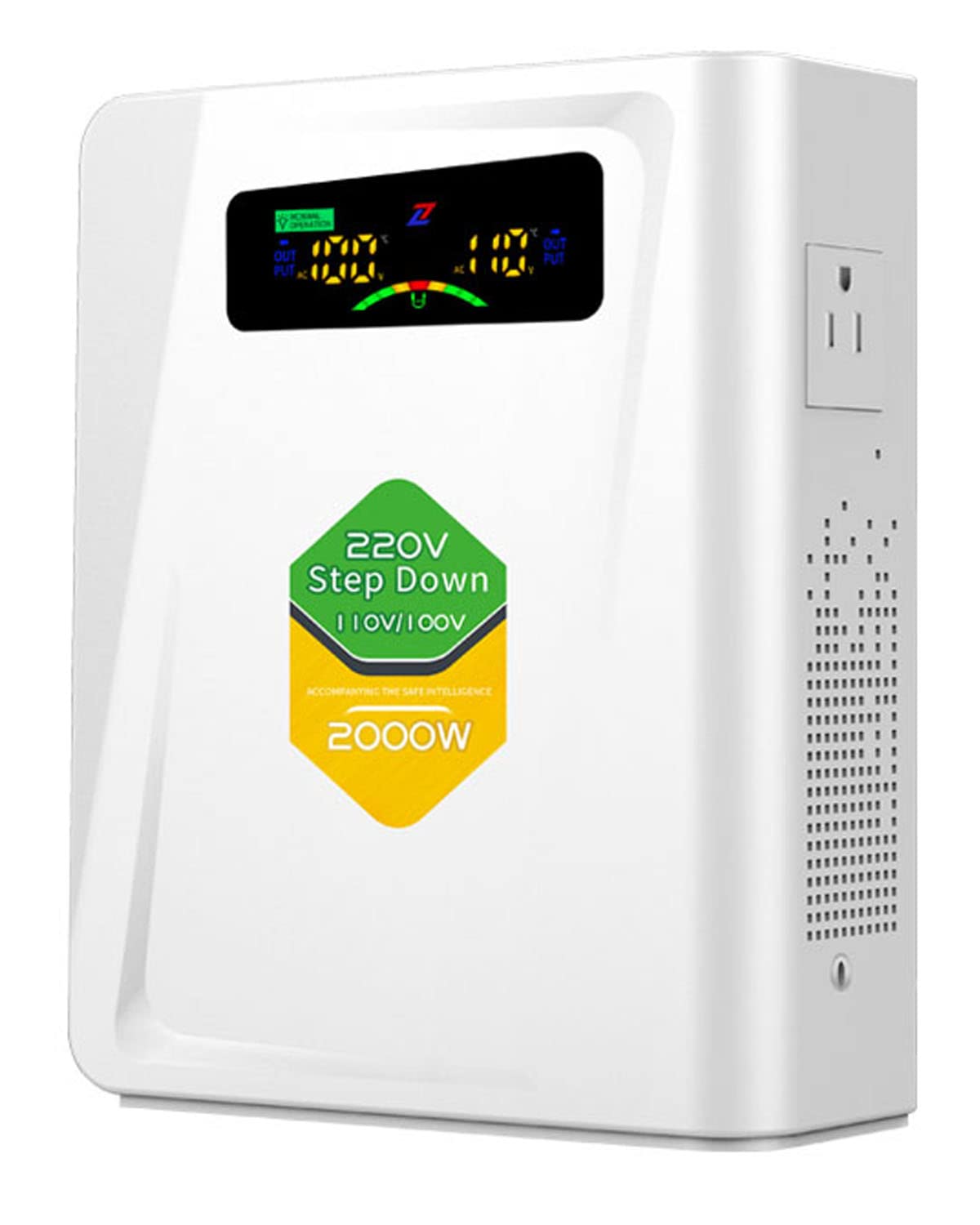 220V to 110V Step Down Voltage Converter 2000W - Silent Transformer with 10 Safety Protections for Juicers, Toasters, Chocolate Machines - Perfect for Kitchen Appliances & Travel Electronics