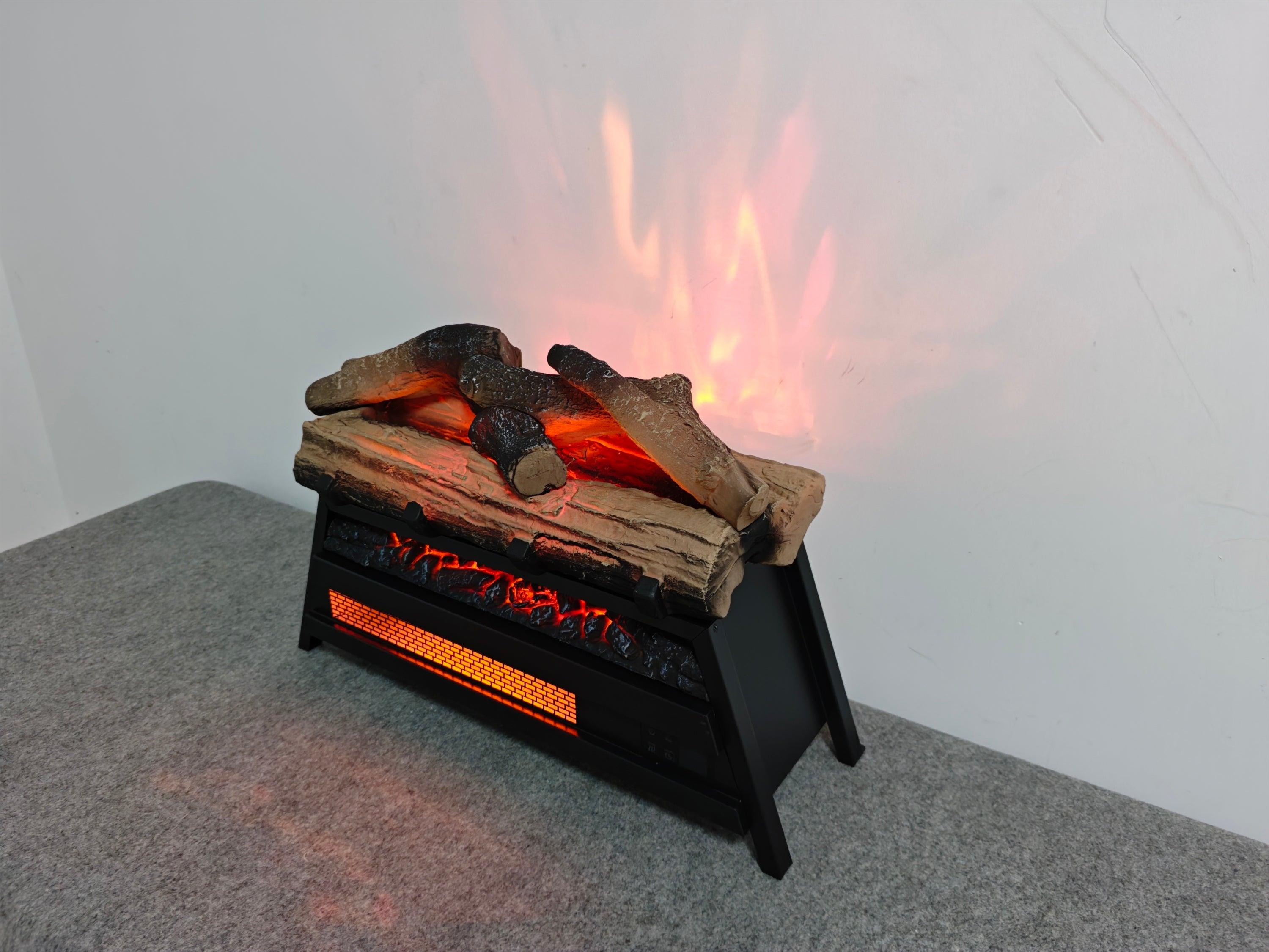 23 Inch Electric Fireplace with 3D Log Set - Infrared Fireplace Heater for Indoor Use - Perfect for Living Rooms, Bedrooms & Offices