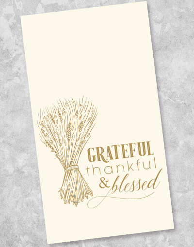 Grateful Wheat Guest Towel Napkins - 40 Count Premium Cotton Kitchen Towels for Parties, Weddings & Holiday Gatherings - Perfect for Dinner, Buffets and Hostess Gifts