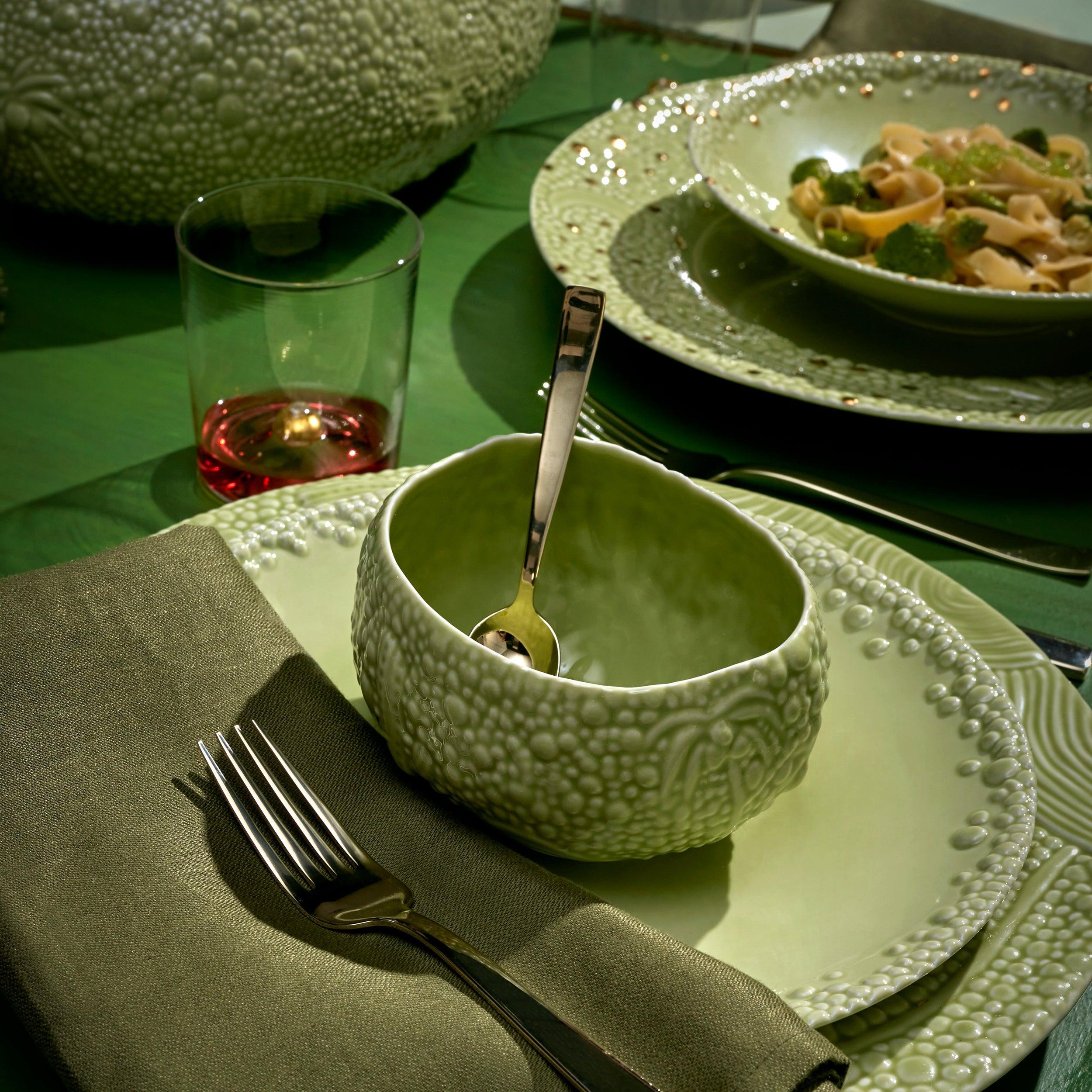 Premium Linen Sateen Napkins Set of 4 - Soft Olive Green Table Linens for Fine Dining, Dinner Parties & Elegant Home Decor