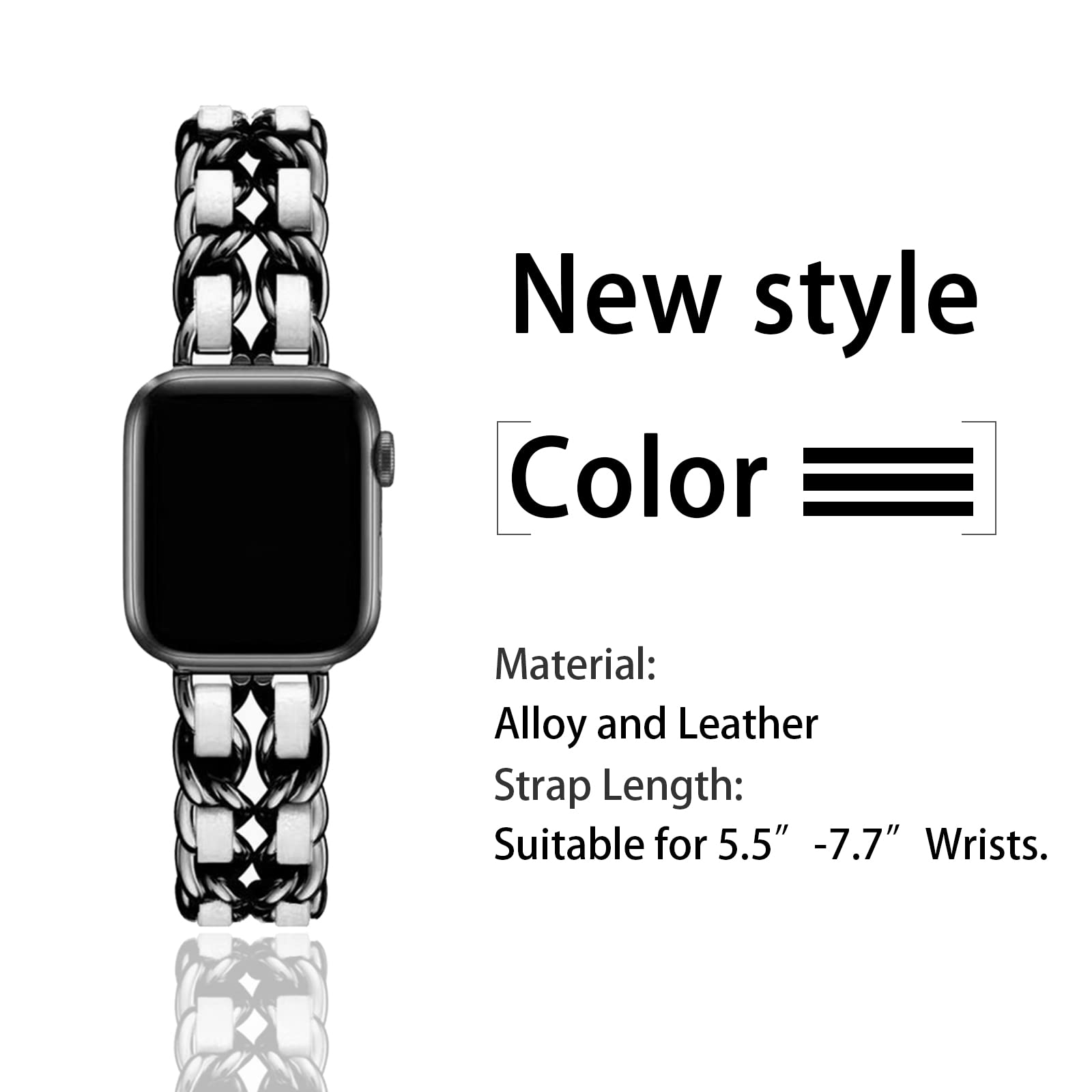 Premium Apple Watch Bands for 38mm 40mm 41mm 42mm 44mm 45mm - Fashion Sport Strap Compatible with Apple Watch Series 7/6/5/4/3/2/1/SE - Replacement Bracelet for Men & Women - Perfect for Workouts, Running & Everyday Wear