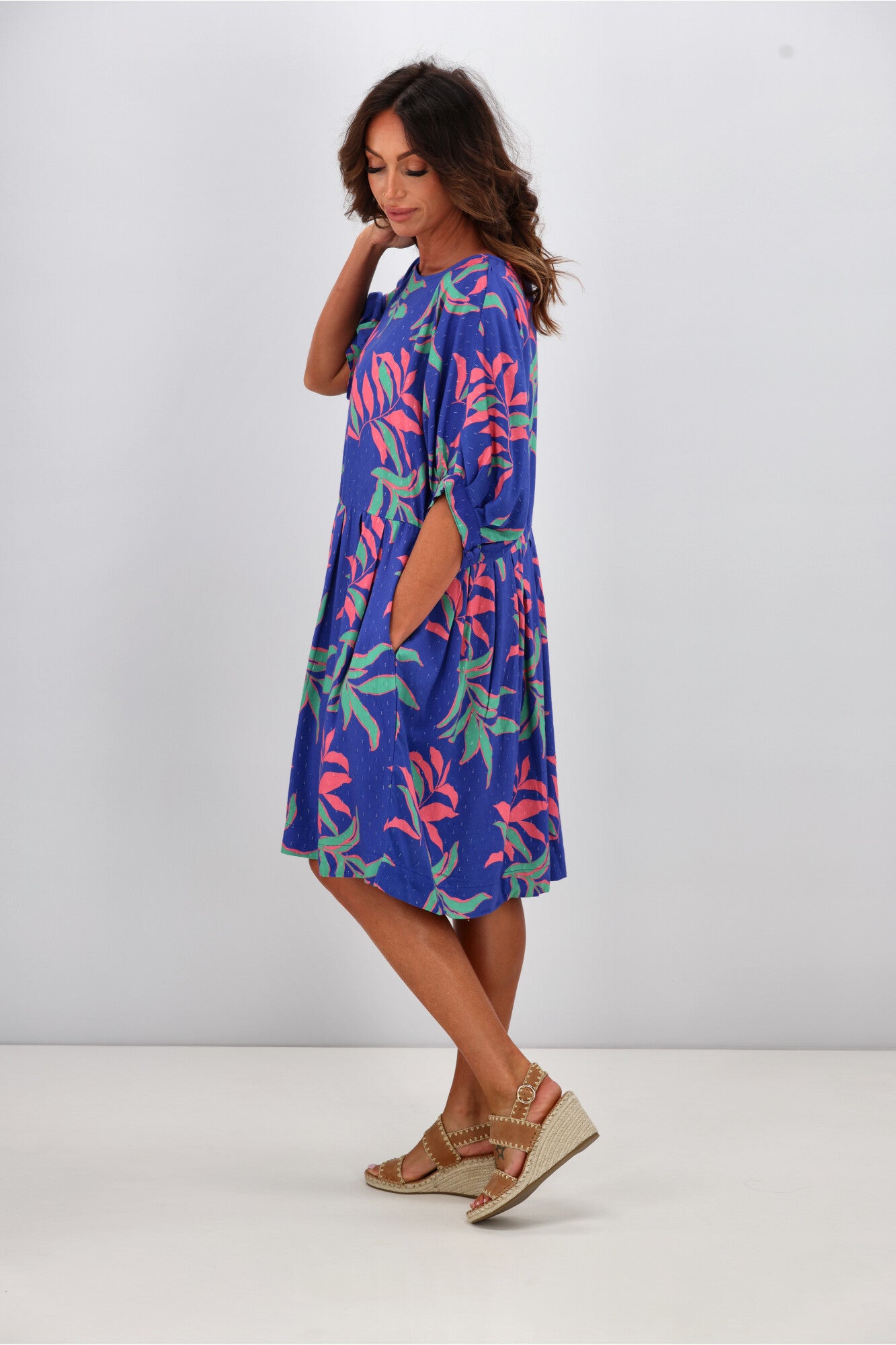 Elm Leilani Dress - Lani Tropical Print Floral Summer Dress for Women | Beach Vacation, Party, and Casual Wear