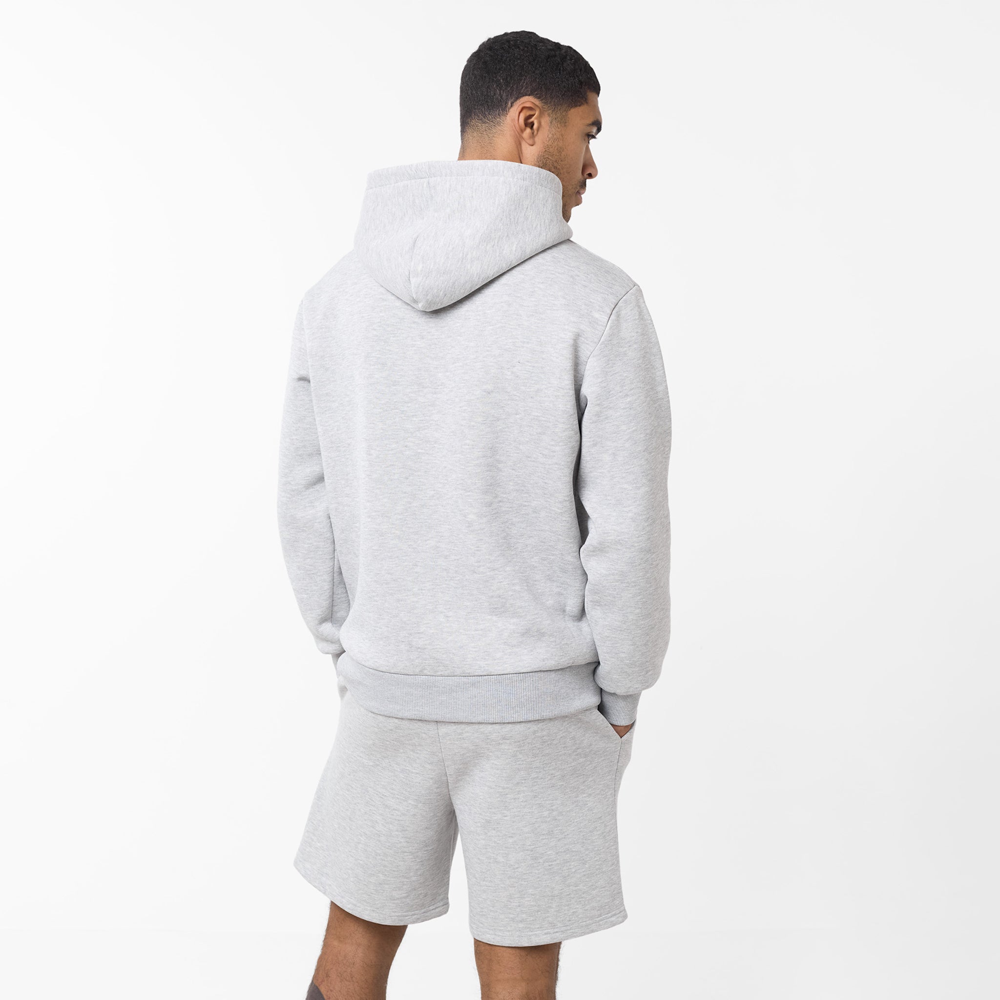 Stylish Pleated Core Shorts in Grey Marl - Perfect for Casual Wear, Gym, and Outdoor Activities