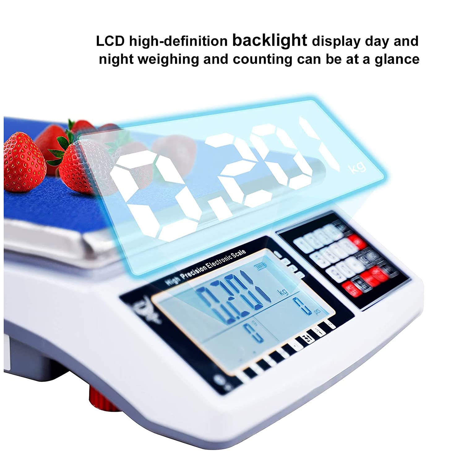 High Precision Digital PEC Counting Scale - 6.6-66LBS Shipping Postal Scale with 0.0002lb Accuracy | Perfect for Mailing Packages, Inventory Management & Small Business Shipping Needs