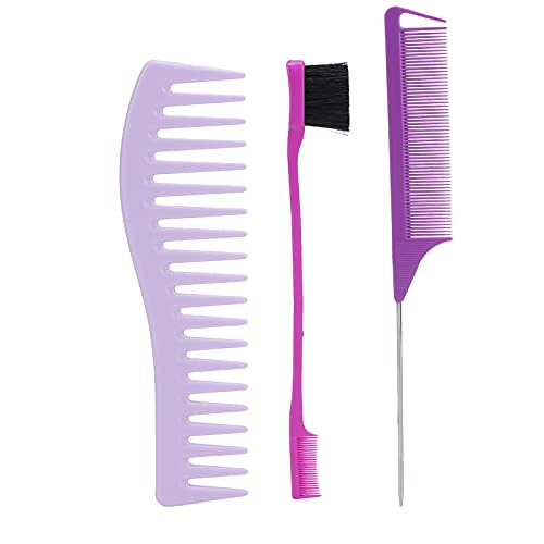 Professional Hair Comb Set - Ergonomic & Safe Detangling & Styling Combs for Smoothing Hair - Perfect for Salon, Home Use & Travel Accessories