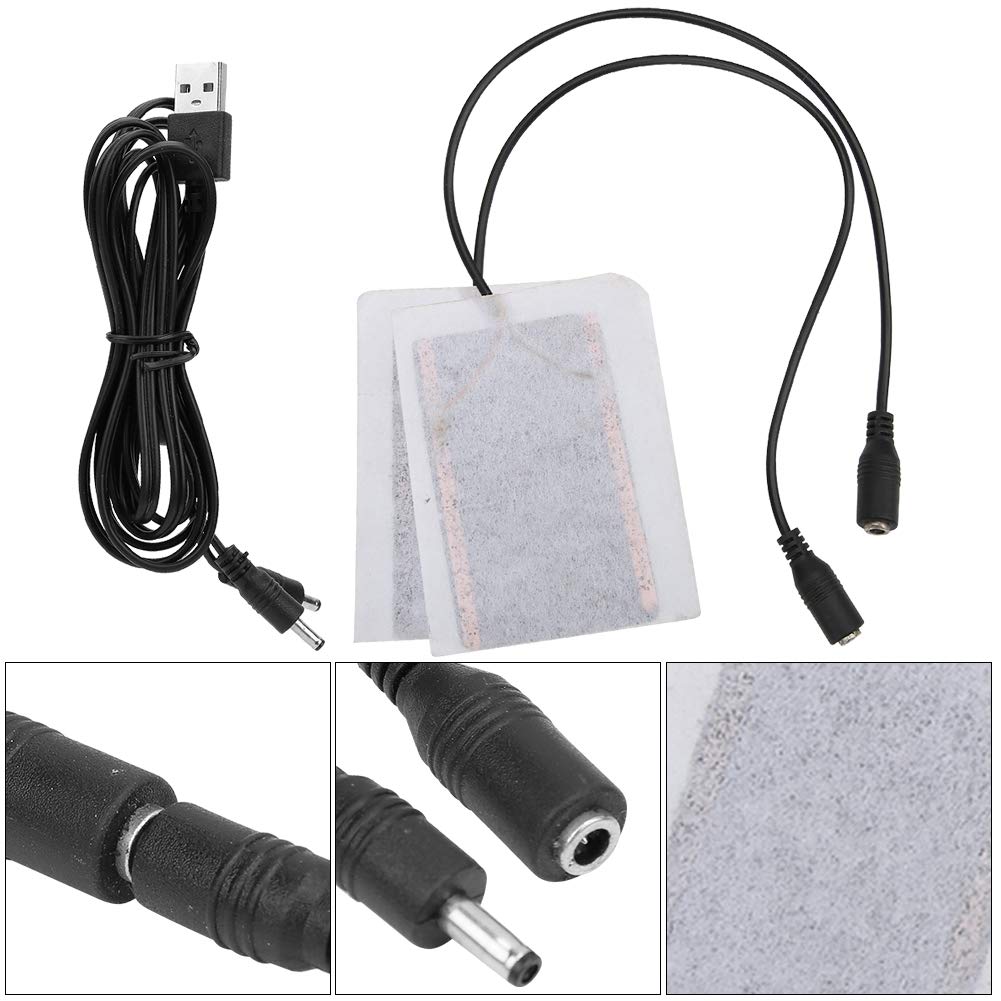 MAGT Portable 5V USB Carbon Fiber Heating Pad - Lightweight Electric Heat Mat for Back, Neck & Shoulder Pain Relief - Perfect for Home, Office & Outdoor Use