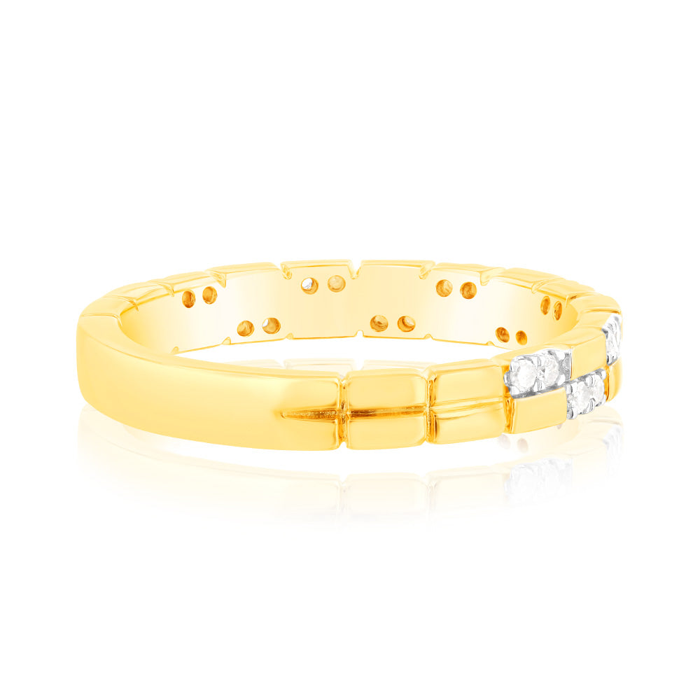1/5 Carat Diamond Engagement Ring in 14K Gold Plated Sterling Silver - Perfect for Weddings, Anniversaries & Special Occasions