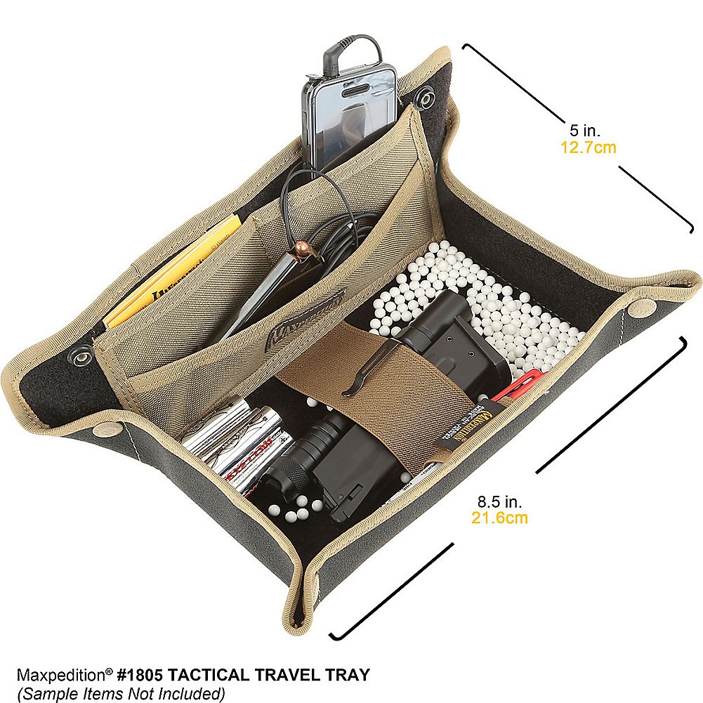 MAXPEDITION Tactical Travel Tray - Durable Organizer for Camping, Hiking & Outdoor Adventures - Compact Gear Storage for EDC Essentials
