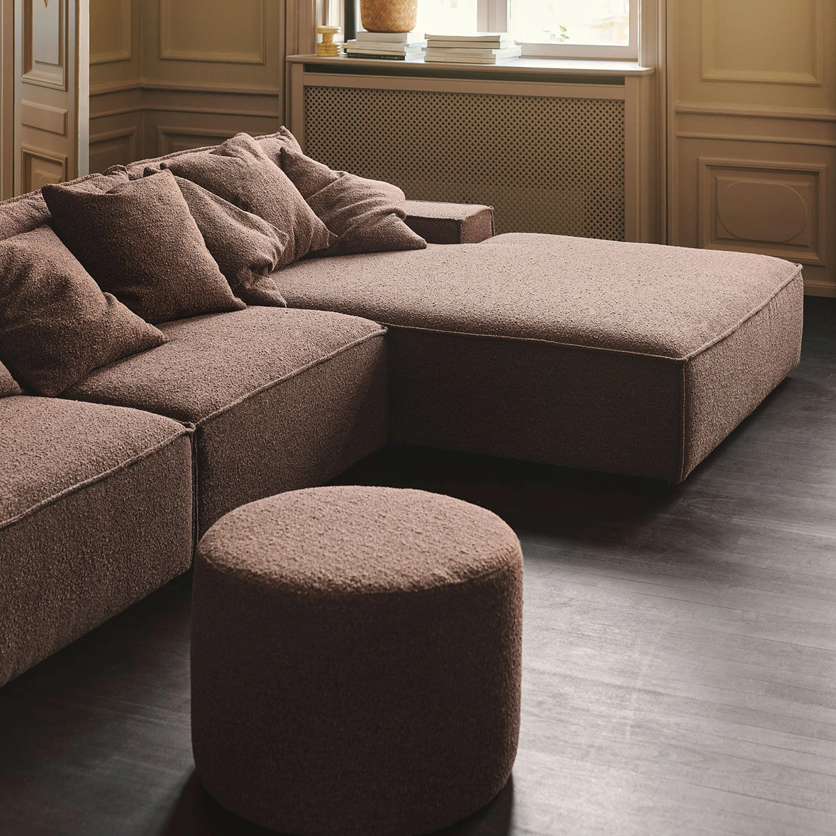 Daphne Boucle Modular 1-Seater Sofa (Armless) - Modern Living Room Furniture for Small Spaces & Apartments