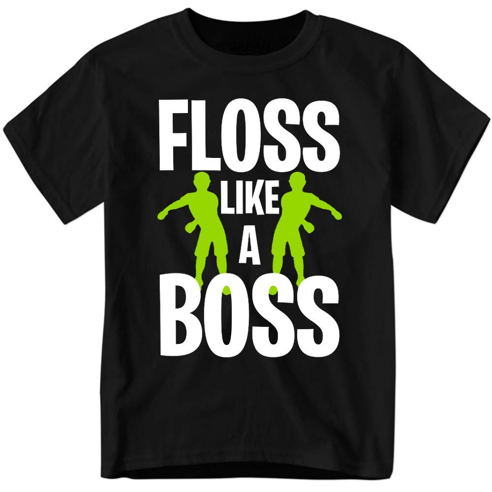 Funny Youth Gamer T-Shirt - Floss Like A Boss Graphic Tee for Boys & Girls | Cool Gaming Outfit for Parties & Esports Events