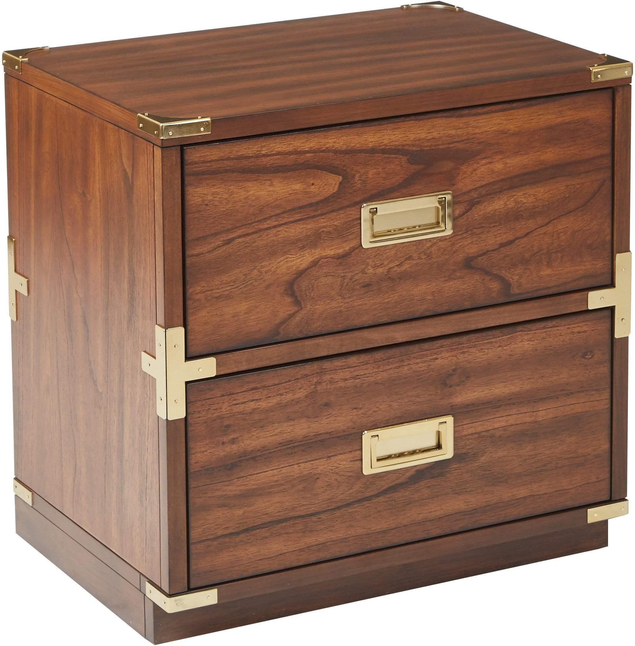 Office Star OSP Designs Wellington 2-Drawer File Cabinet [WEL1622] - Compact Storage Solution for Home Office & Small Business Organization
