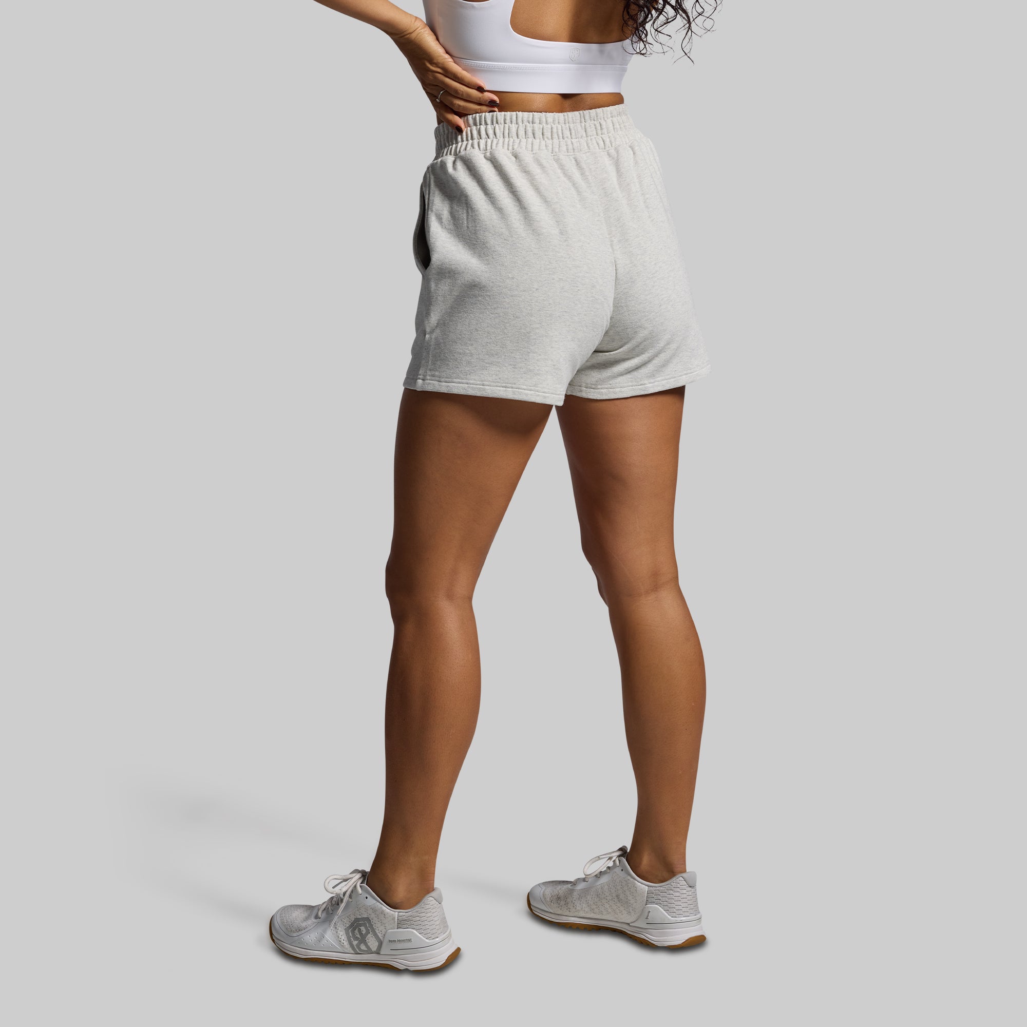 Premium Women's Heather White Short Set - Soft & Comfortable Summer Outfit for Casual Wear, Beach, and Lounge