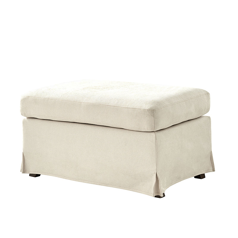 Comfortable Miles Slipcovered Armchair with Large Ottoman - Perfect for Living Room, Bedroom, or Home Office Relaxation