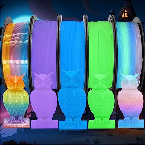 250g X 5 Spools Glow Pla