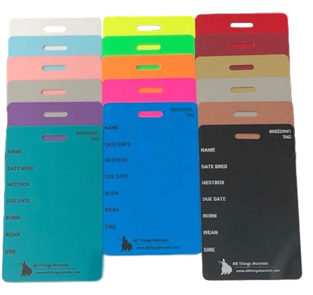 Red Breeding Cage Cards - Durable & Easy-to-Use for Small Animal Breeding | Perfect for Rabbits, Hamsters & Birds
