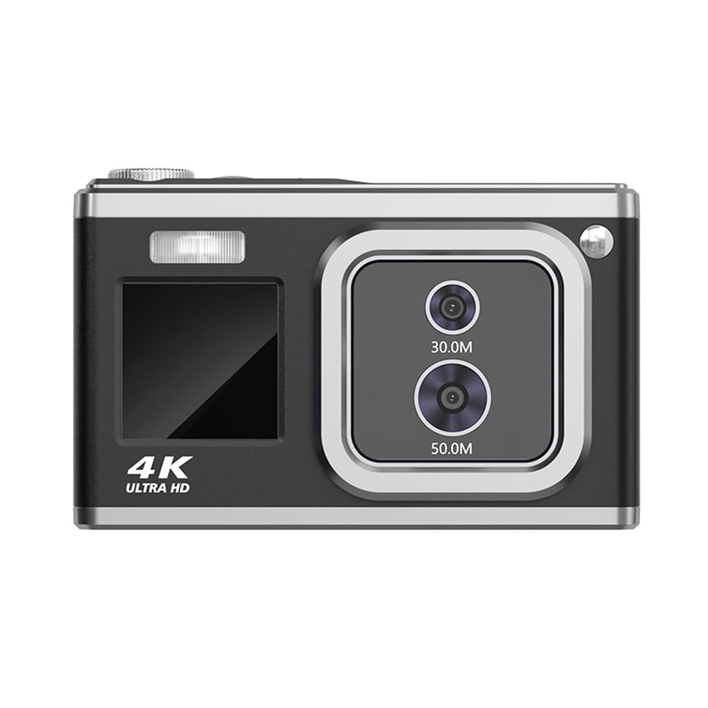 Guihydur Auto Focus Digital Camera - 2.88 Inch 4K 50MP with Optical Zoom, HD Video Camera for Photography | Perfect Gift for Students & Beginners (Black) | Easy to Use for Travel, Vlogging & Everyday Shooting