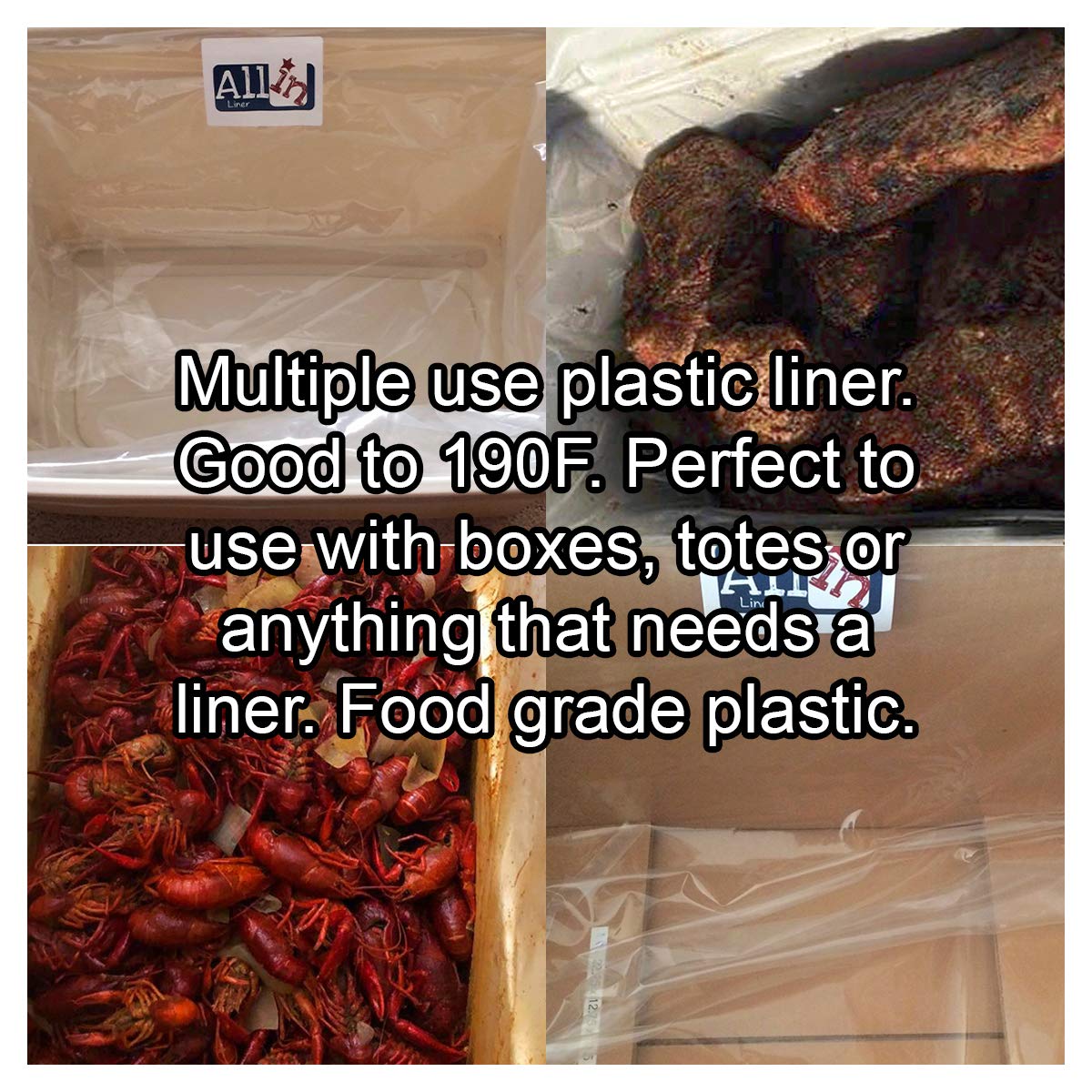 BPA-Free Disposable Cooler Liner for Fishing, Camping, BBQ & Beverages – Fits Most 16QT to 150QT Ice Chests – Perfect for Outdoor Parties, Picnics & Food Storage