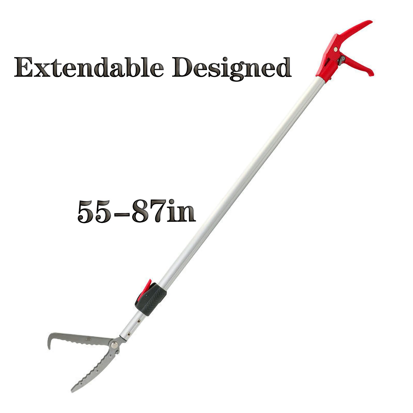Professional 55''-87'' Telescopic Snake Catcher Tongs - Wide Jaw Reptile Grabber & Handling Tool for Safe Capture (2025 New Model) - Ideal for Pest Control, Wildlife Rescue & Reptile Enthusiasts