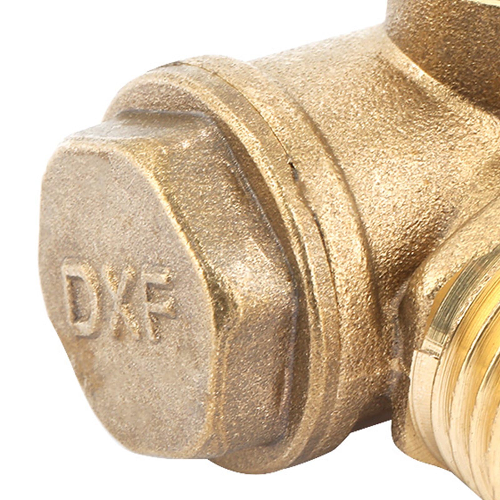 3 Port Brass Air Compressor Check Valve - 0.4/0.6/0.8 Inch Male Threaded Tube Connector for Air Tools, Pneumatic Systems - Perfect for Home Garage, Garden Irrigation & DIY Projects