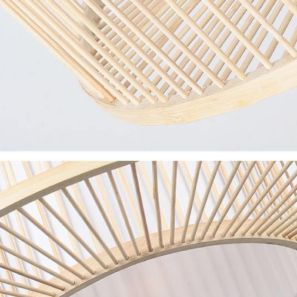 Birdcage Bamboo Chandelier - Handwoven Rattan Wicker Pendant Light with Natural Woven Lampshade | Eco-Friendly Restaurant, Bar & Home Decor Lighting | Perfect for Boho, Coastal & Tropical Interior Design