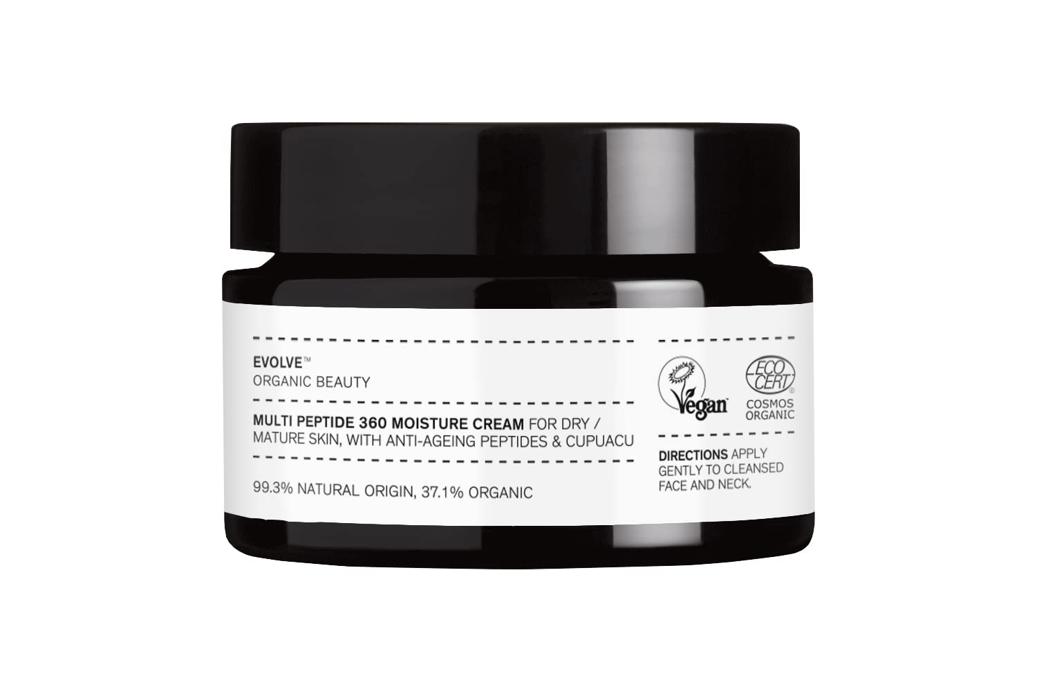 Evolve Organic Beauty - Natural Multi Peptide 360 Anti-Aging Face Cream | Vegan, Cruelty-Free, Small-Batch Skincare (1 oz | 30 mL) - Reduce Wrinkles & Boost Collagen for Youthful Glow