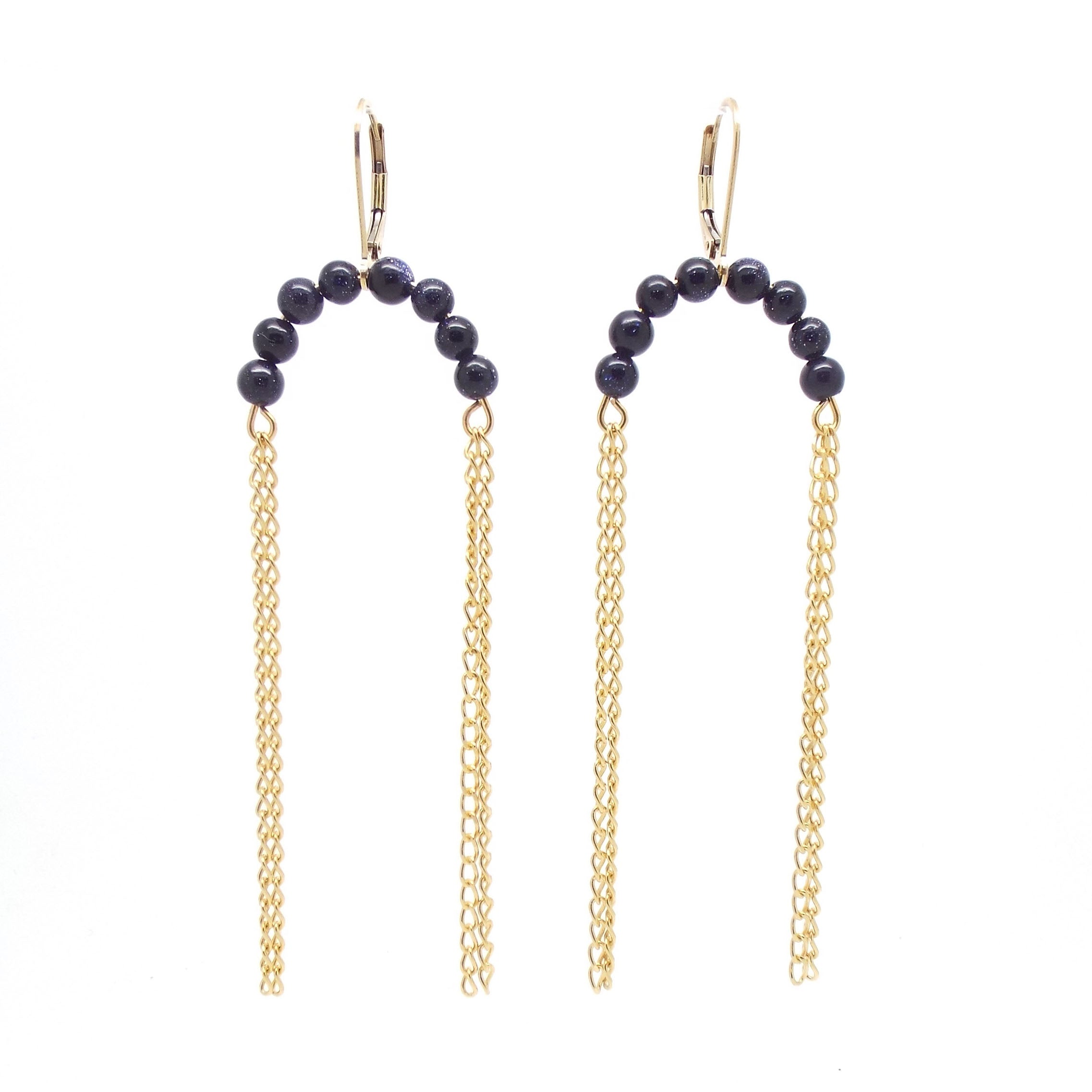 Nola Goldstone Earrings for Women - Healing Crystal Jewelry for Chakra Balancing & Stress Relief - Perfect for Meditation, Yoga & Spiritual Gifts