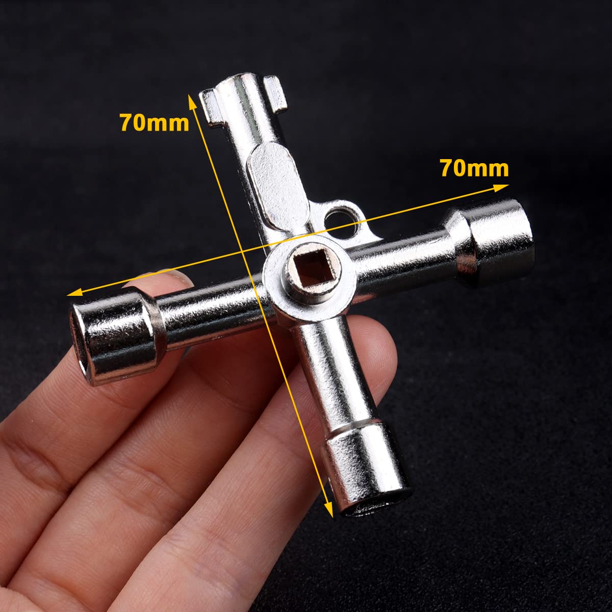 4-Way Utility Key for Electrical Cabinets, Gas Meters & Valves