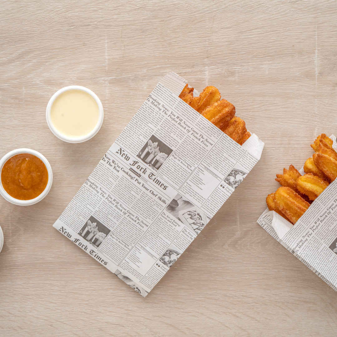Eco-Friendly Newsprint Paper French Fry Bags | 5