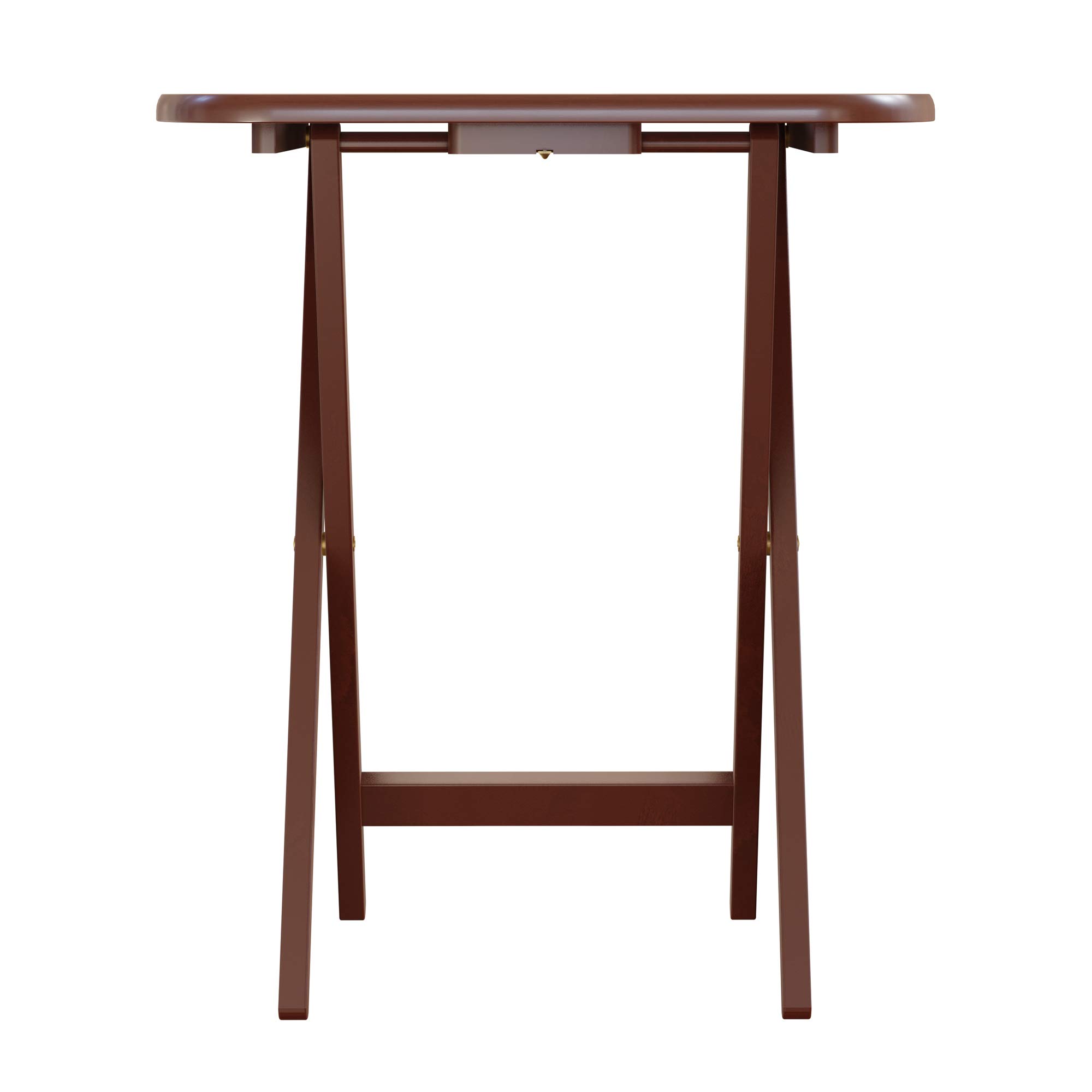 Winsome Lucca Walnut Brown Snack Table - 22.83