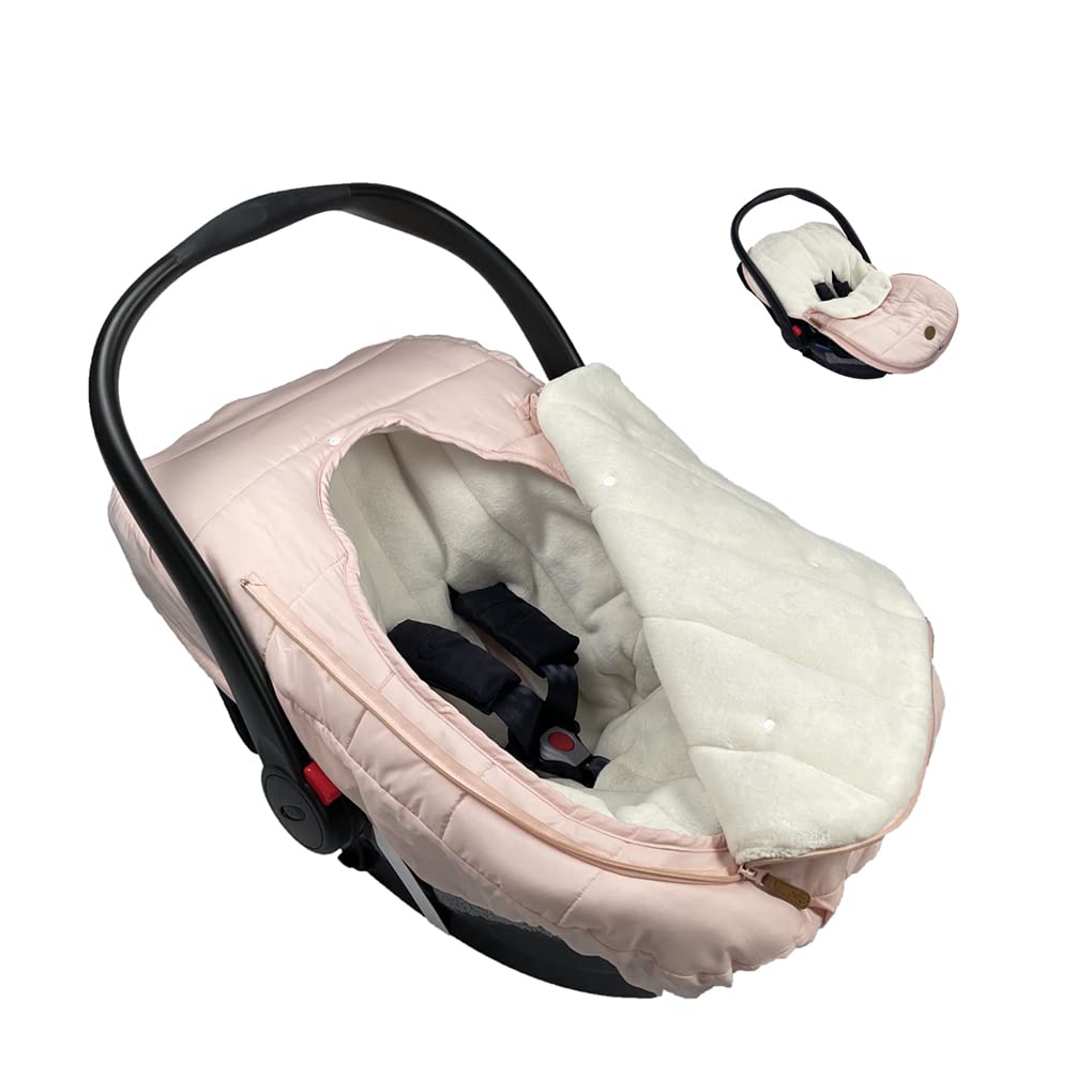 Waterproof Winter Car Seat Cover & Bunting Bag Combo for Infants 0-12 Months - Cold Weather Protection for Stroller, Bassinet & Car Seat - Ideal for Snowy Days & Winter Travel