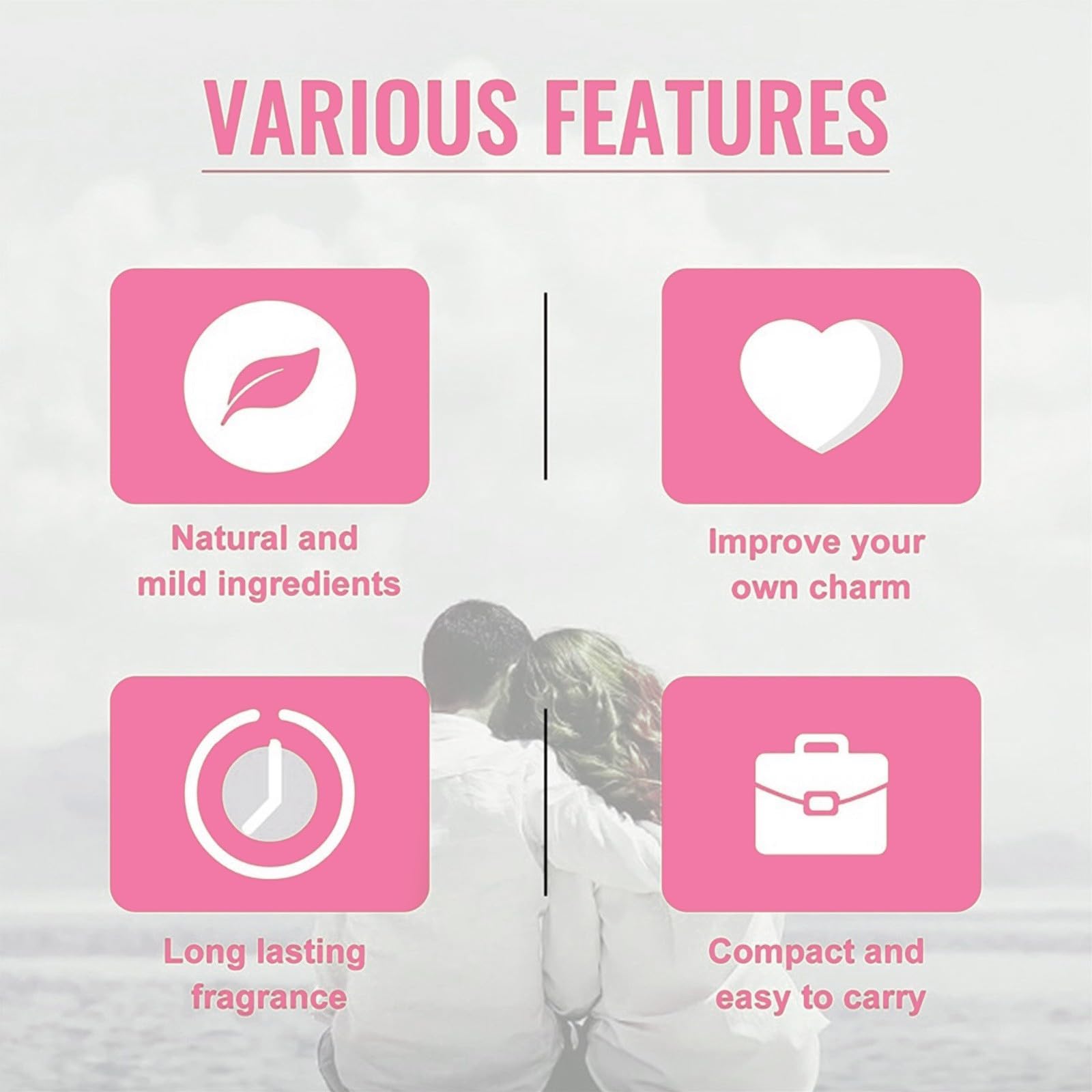 Enhanced Scents Pheromone Perfume for Women - Long Lasting Attractant Fragrance with Natural Pheromones, Portable Travel Size (Peach Scent) - Perfect for Date Nights, Romantic Occasions & Confidence Boosting