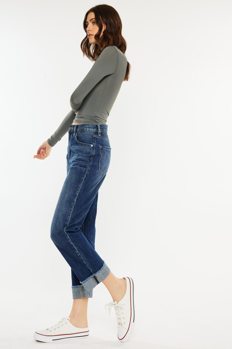 Finley Essentials High Rise Straight Leg Jeans for Women - Comfortable & Stretchy Denim Pants - Perfect for Casual Wear, Office & Everyday Outfits