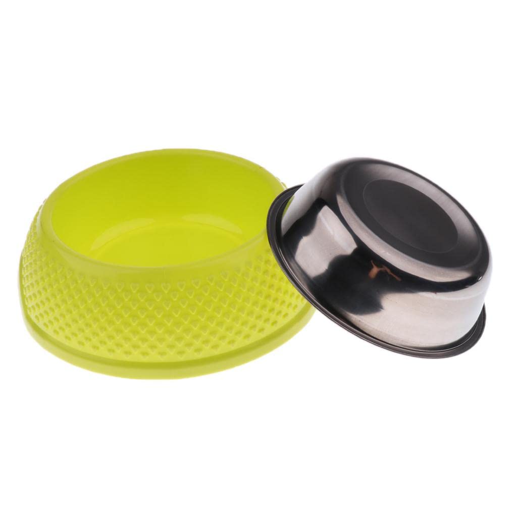 UJEAVETTE® Non-Slip Stainless Steel Pet Bowl for Dogs & Cats - Food & Water Dish in Green | Durable Elevated Feeder for Indoor & Outdoor Use