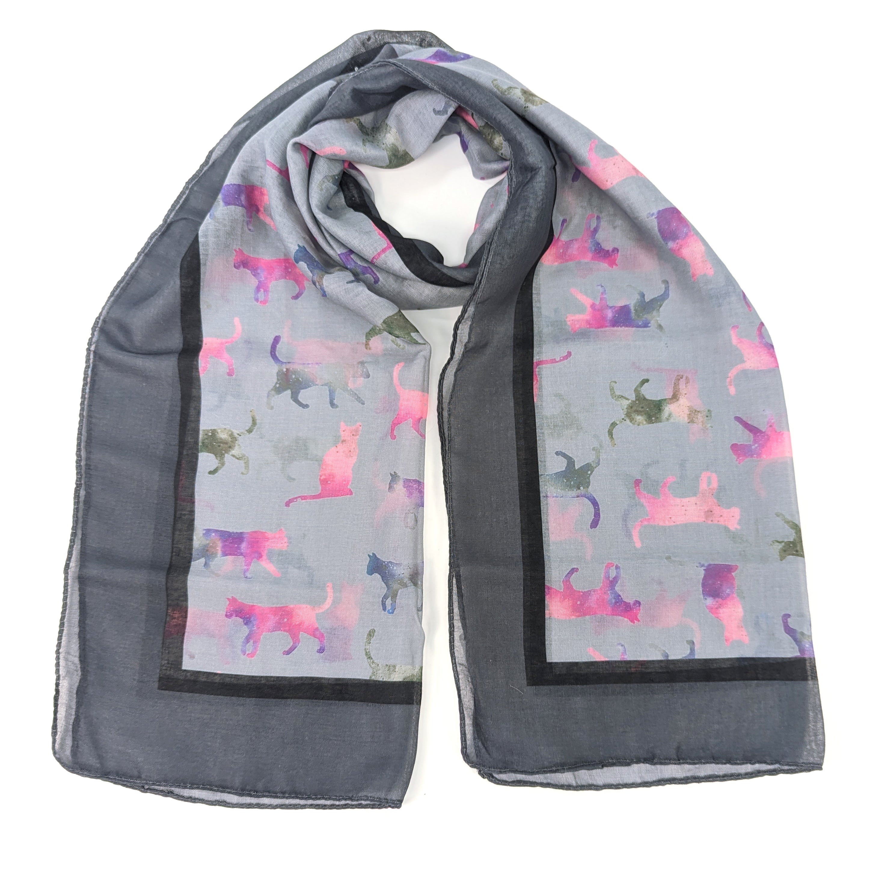 Clio The Cat Scarf - Soft Slate Grey Winter Wrap (50x180cm) | Cozy Fashion Accessory for Women & Men | Perfect for Cold Weather, Office & Outdoor Activities