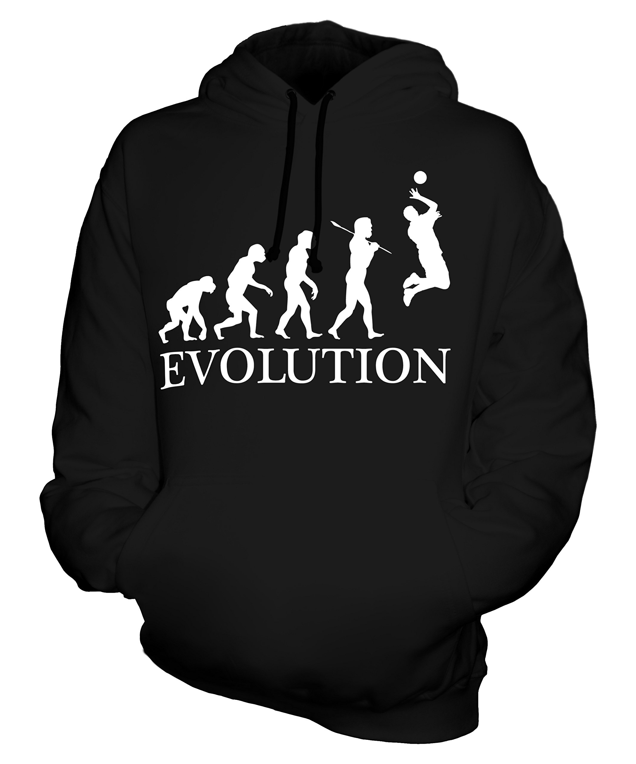Unisex Volleyball Evolution Hoodie for Men & Women - Perfect for Sports, Casual Wear & Team Apparel