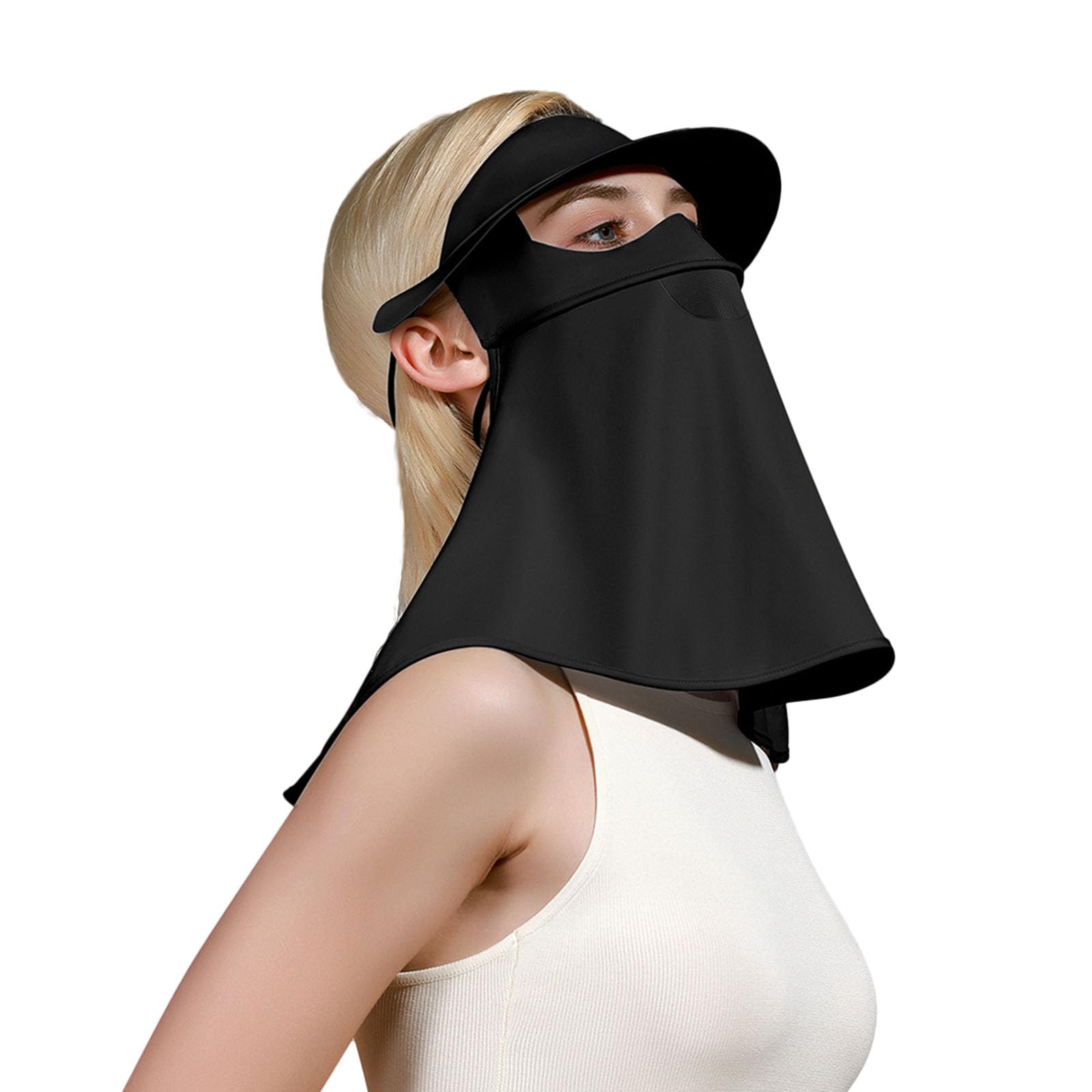 Sun Protection Face Mask & Ice Silk Neck Gaiter - UV Protective Face Cover with Earloop for Outdoor Activities, Hiking, Cycling, and Running