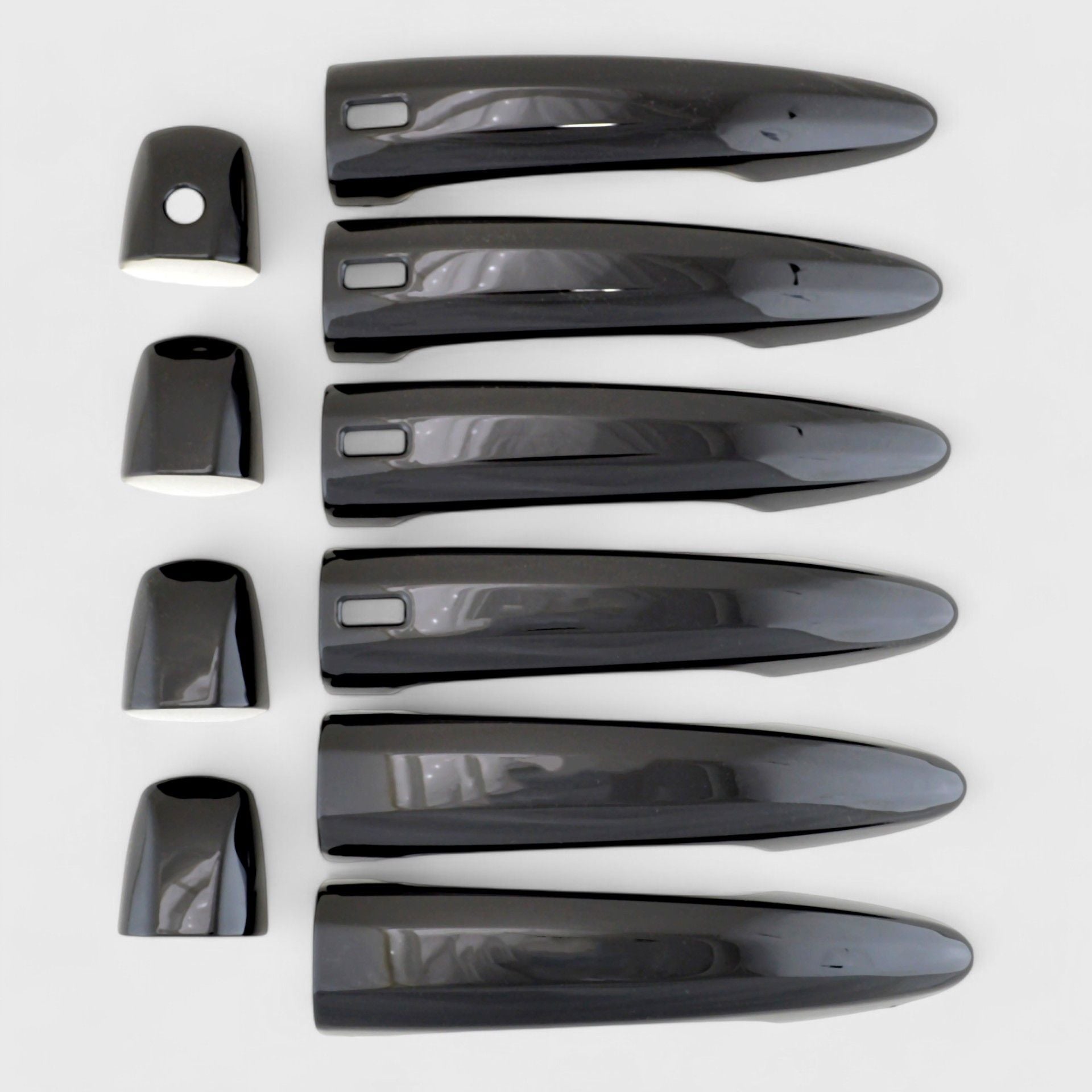 Glossy Black Chrome Delete Door Handle Cover with Smart Key - Compatible with Multiple Car Models (DH6292BLK) | Upgrade Your Vehicle's Exterior Style for a Sleek, Modern Look